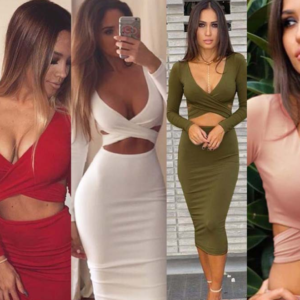 Sexy Long Sleeve Party Dress