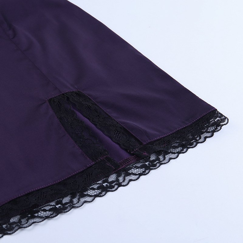 Sling Shoulder Lace Stitching Sexy Slim Dress - Image 3
