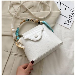 Silk Scarf Portable Cross Carrying Versatile Bucket Bag