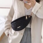 Plaid pattern chain bag