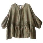 Summer Artistic Vintage Floral Cotton And Linen Shirt