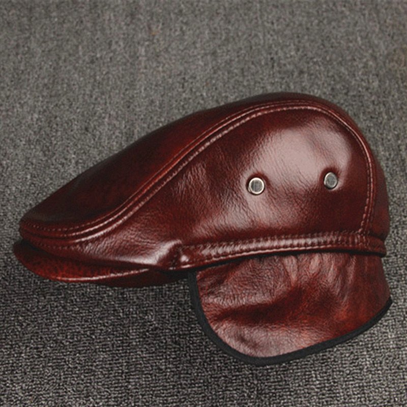 First Layer Cowhide Comfortable And Fashionable Sunscreen Beret