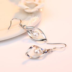 Reverse pearl earrings