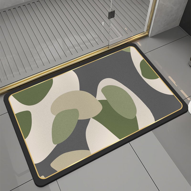 Modern Simple Geometric Diatom Mud Foot Mat - Image 2