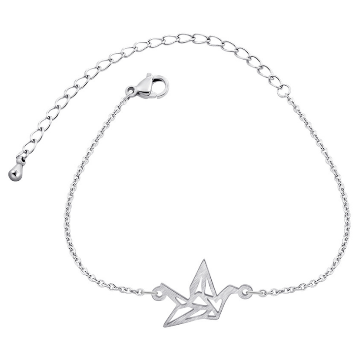 Hollow paper crane bracelet animal stainless steel bracelet - Image 7