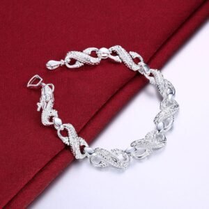 Unisex white dragon bracelet