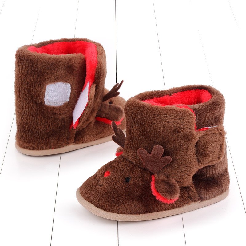 Christmas winter warm baby boots plush cartoon baby shoes - Image 2