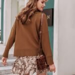 Button-decorated lazy casual knit sweater