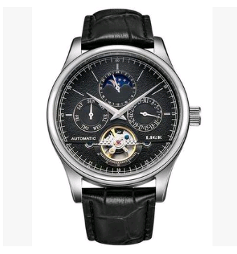 Men's automatic mechanical watch men's watch leather belt waterproof multi-function sports watch tourbillon watch - Image 3