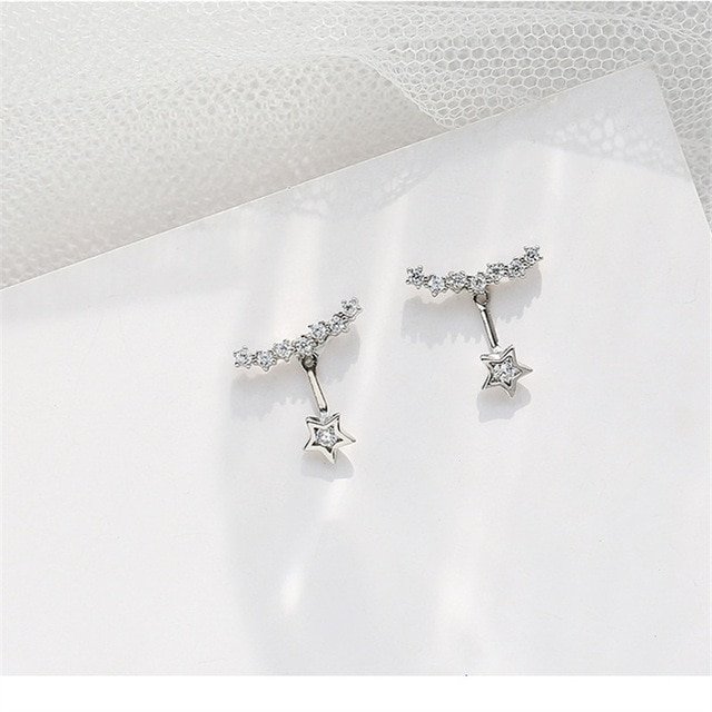 Exquisite sparkling diamond sky full of stars stud earrings - Image 4