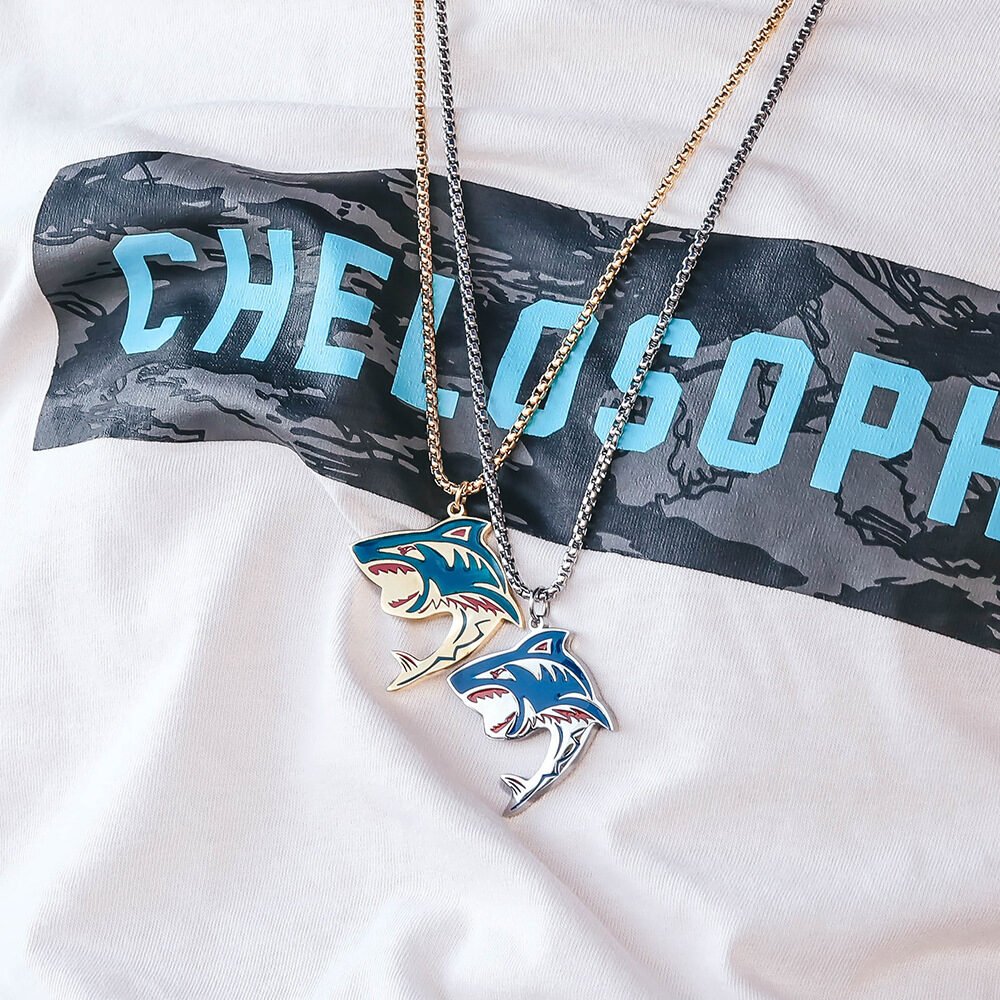 Hip Hop Shark Element Necklace Fashion - Image 3