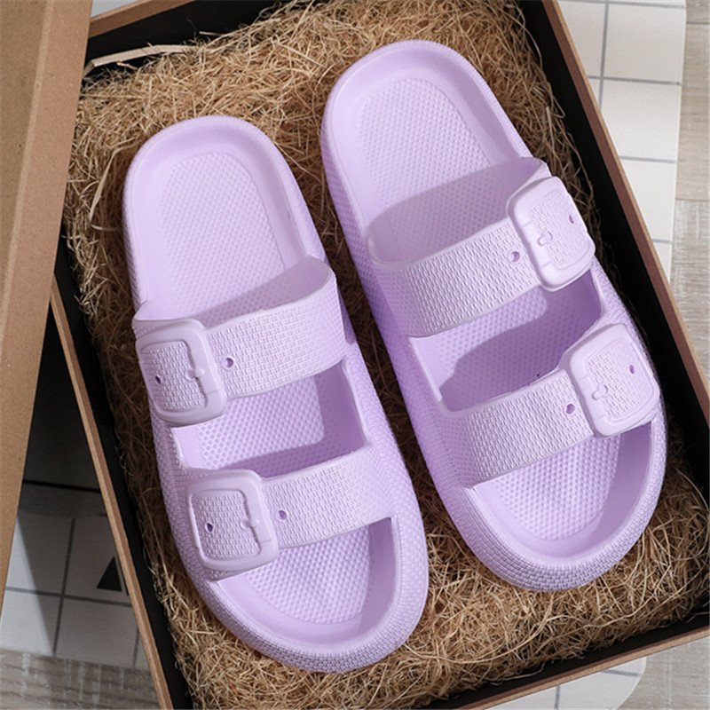 Buckle Slippers Women Outdoor Indoor Thick-soled Eva Bathroom Shoes - Image 10