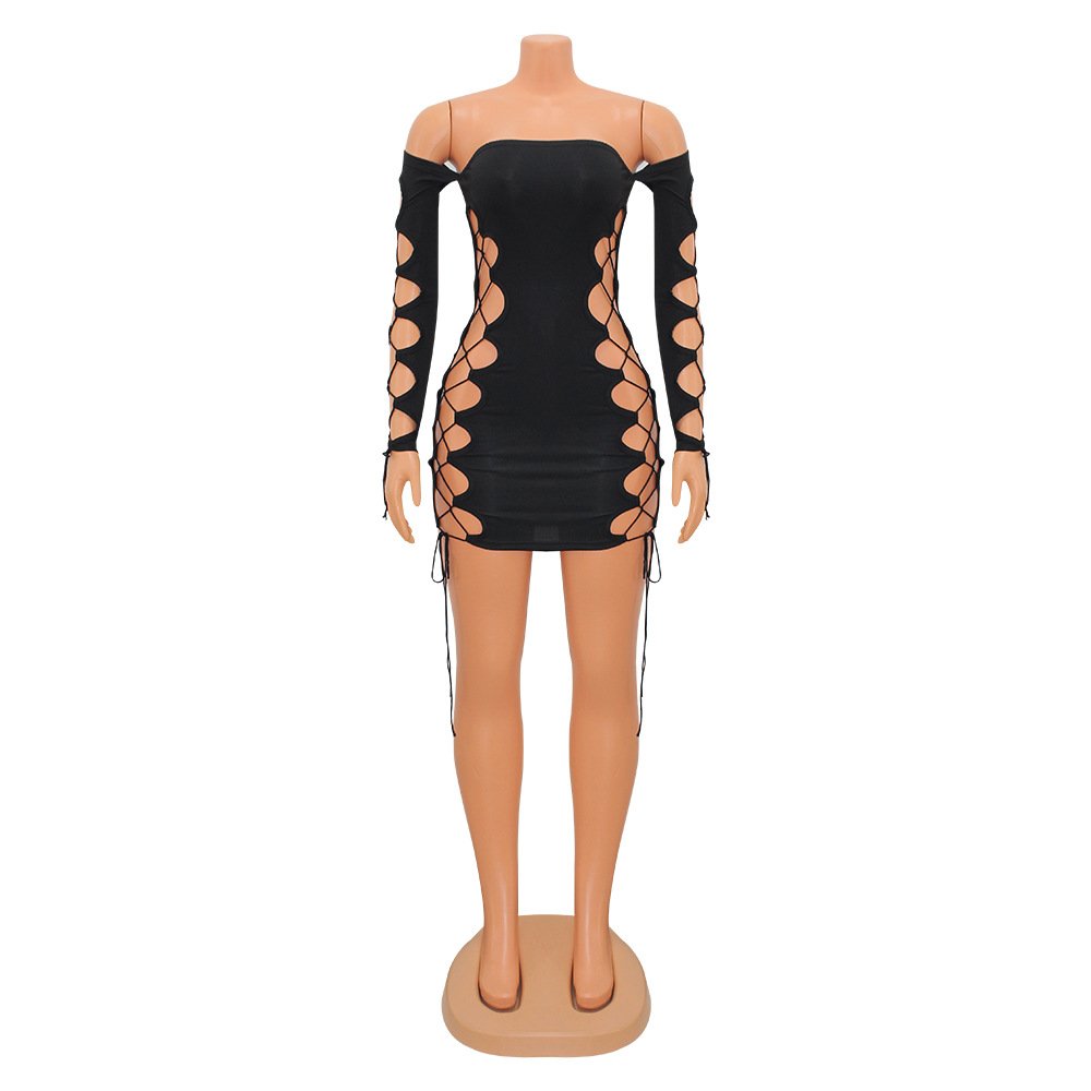 Women's Cutout Tie One Shoulder Wrap Dress - Image 6