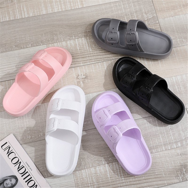 Buckle Slippers Women Outdoor Indoor Thick-soled Eva Bathroom Shoes - Image 7