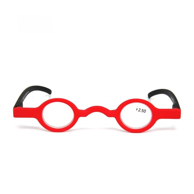 Mini Round Frame Glasses Retro Color Matching Elderly Reading Glasses - Image 3