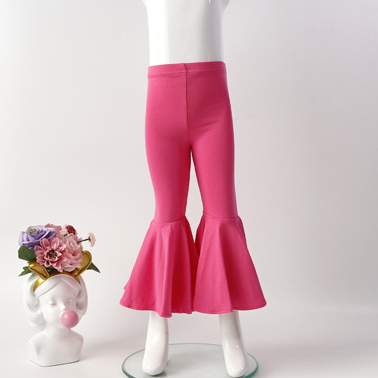 Children's Bottoming Stretch Cotton-trimmed Oversized Flared Trousers - Image 6