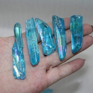 Natural Crystal Plating Blue Crystal Column Ornaments