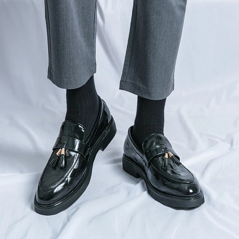 New Style One Foot Leather Shoes For Men - Image 3