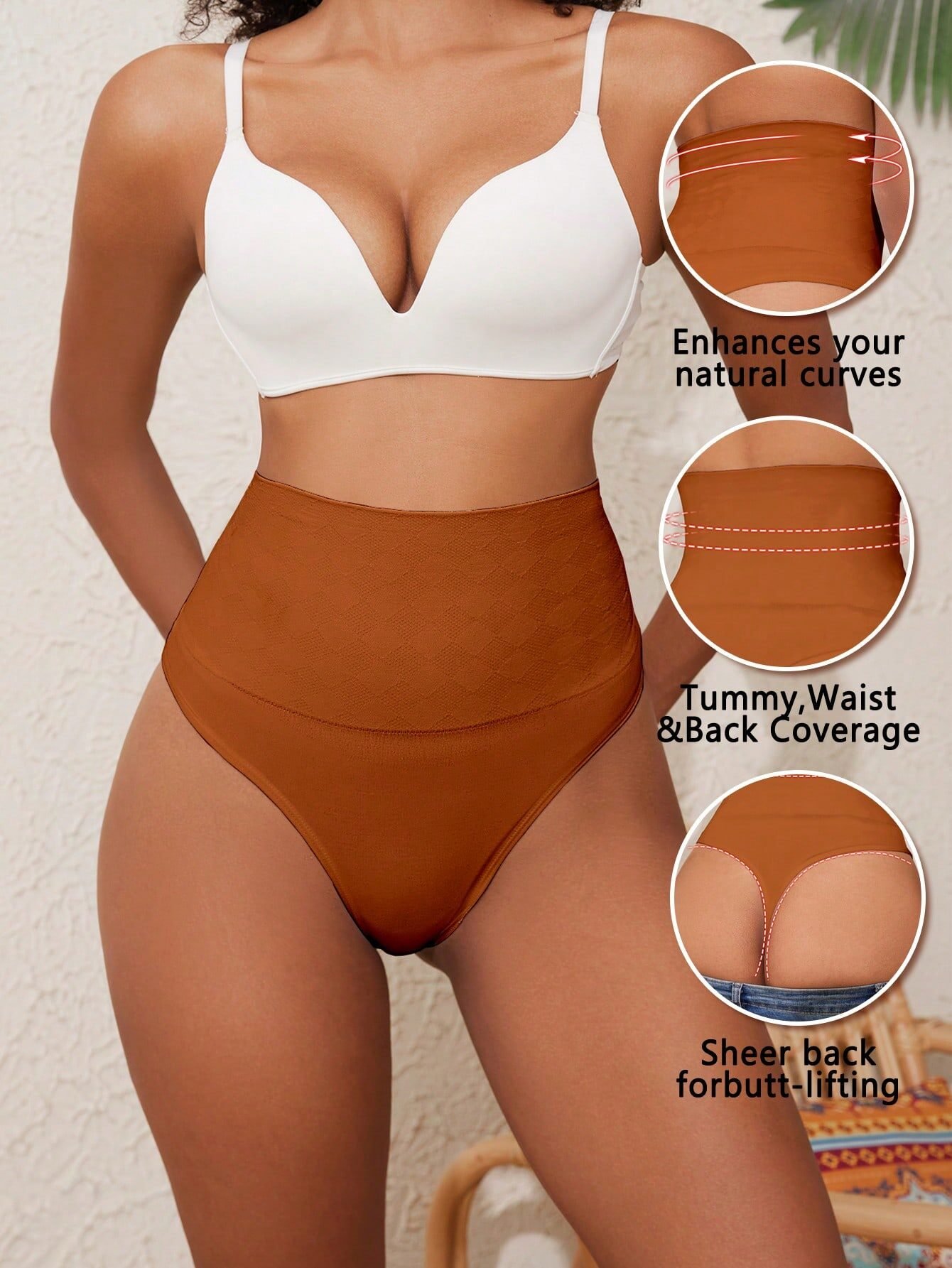 High-Waisted Shapewear Thong Tummy Control Butt Lifter Full Body Slimming Seamless Body Shaper - Image 29
