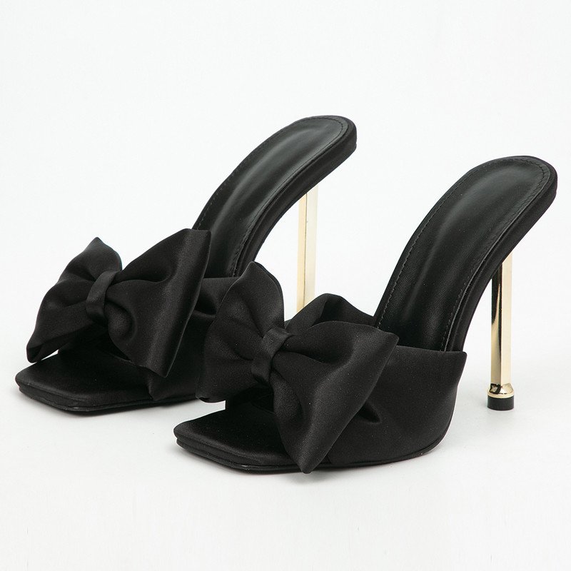 New Women's Butterfly High Heel Square Toe Sandals - Image 2