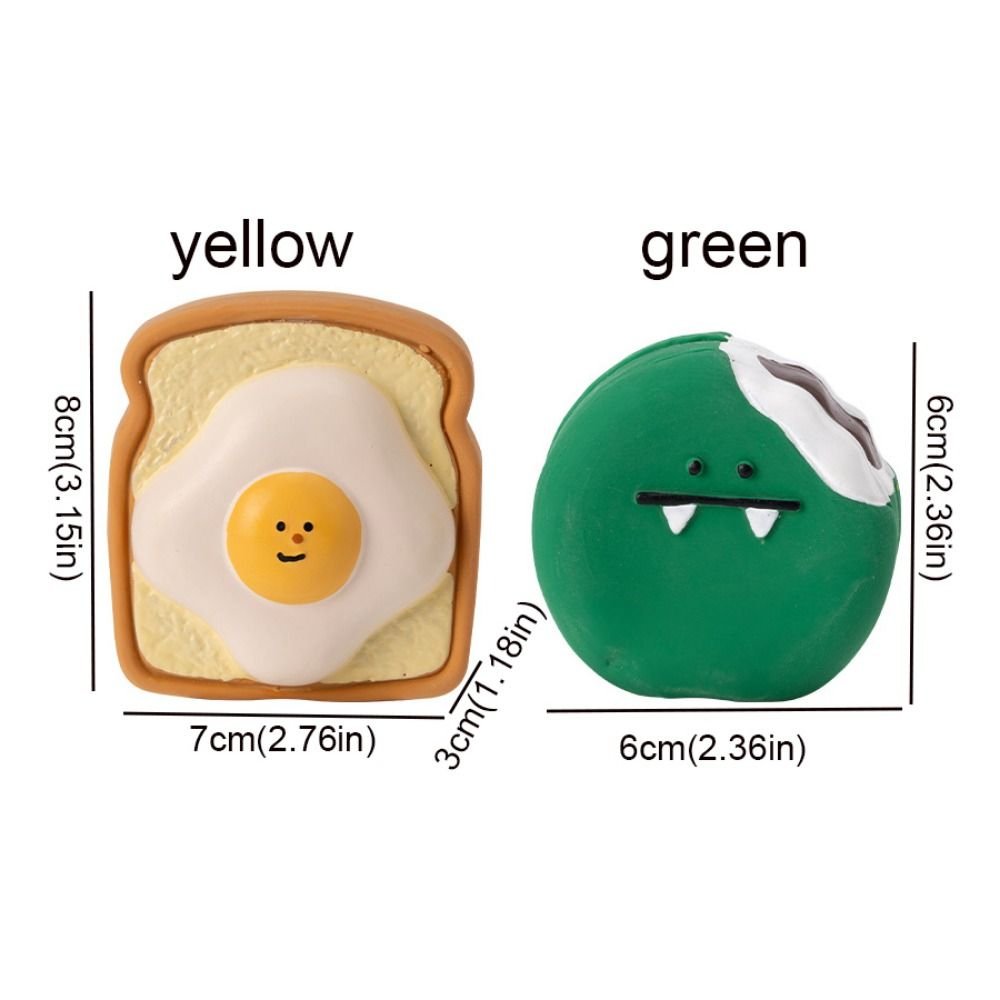 Cute Cartoon Pattern Latex Toy Egg Bread Shape Anti Squeeze Puppy Chew Toys Bite Resistant Dog Squeaky Toy For Training - Image 2