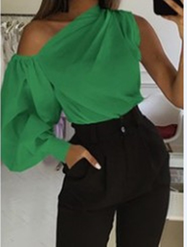 Solid color slim shirt - Image 3
