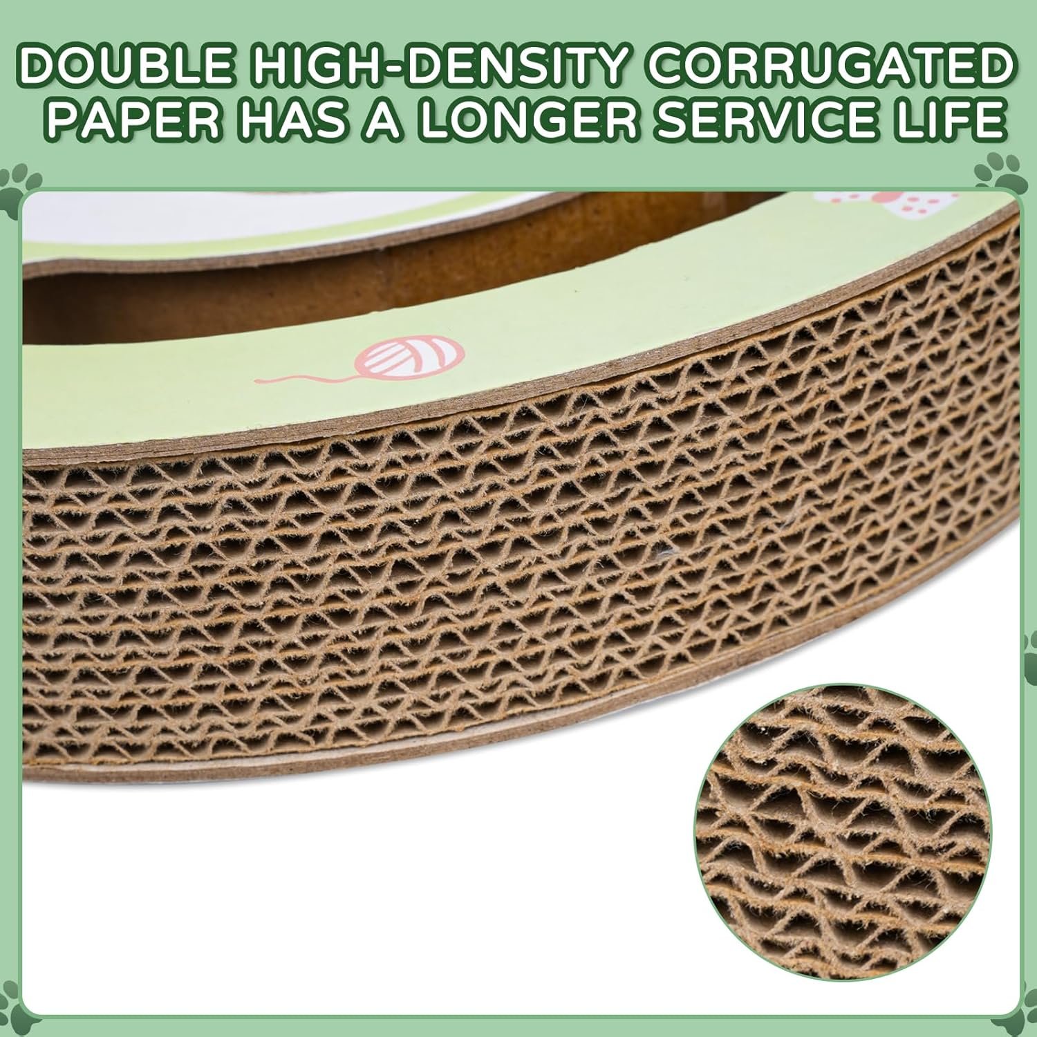 Cat Claw Scratch Pad Cat Round Cat Scratcher Cardboard Toys For Indoor Cats Cat Scratcher Toy Ball Track Cat Toys Cats Grinding Claw Protector For Couch Carpets Sofas - Image 5