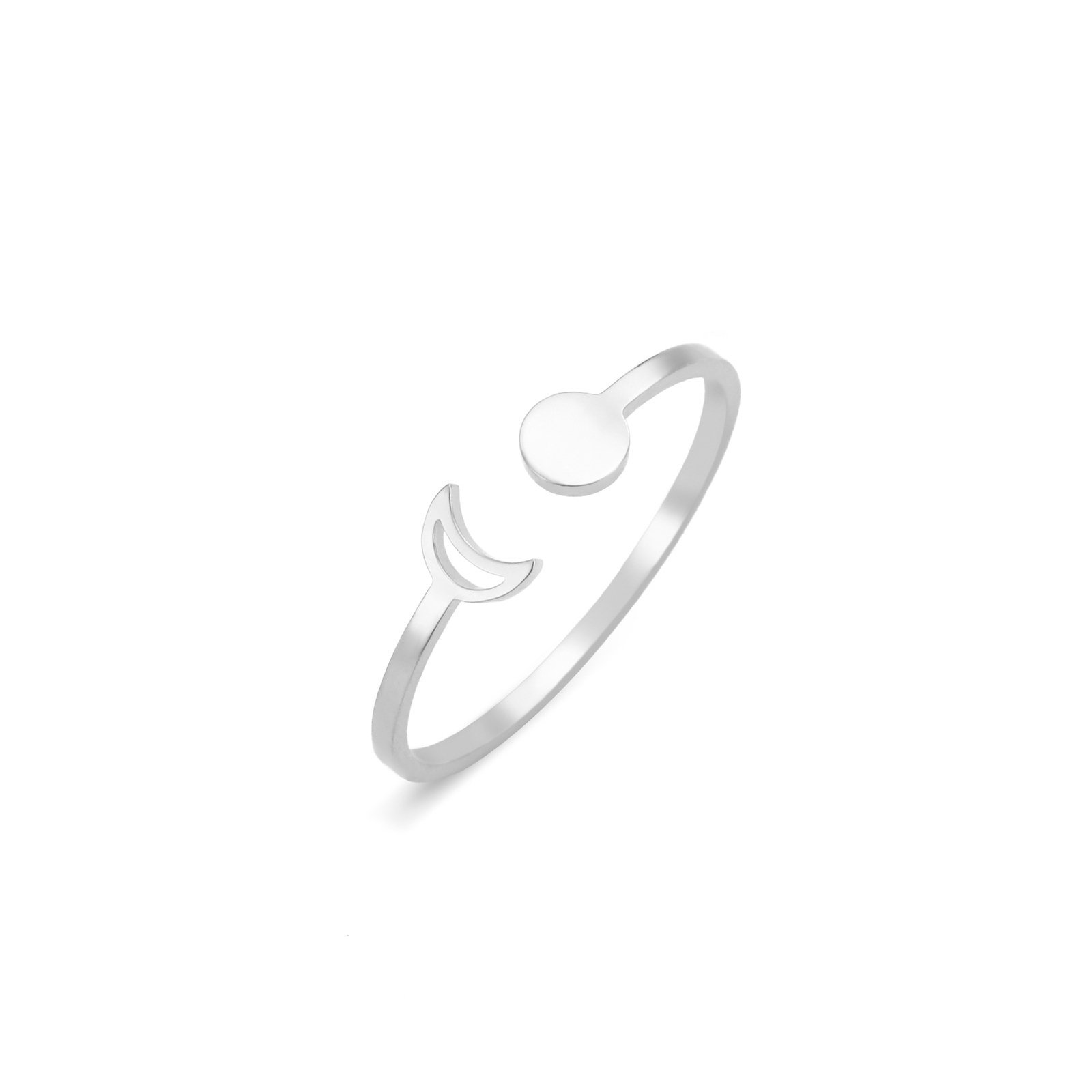 Star And Moon Ring Stainless Steel Adjustable - Image 9