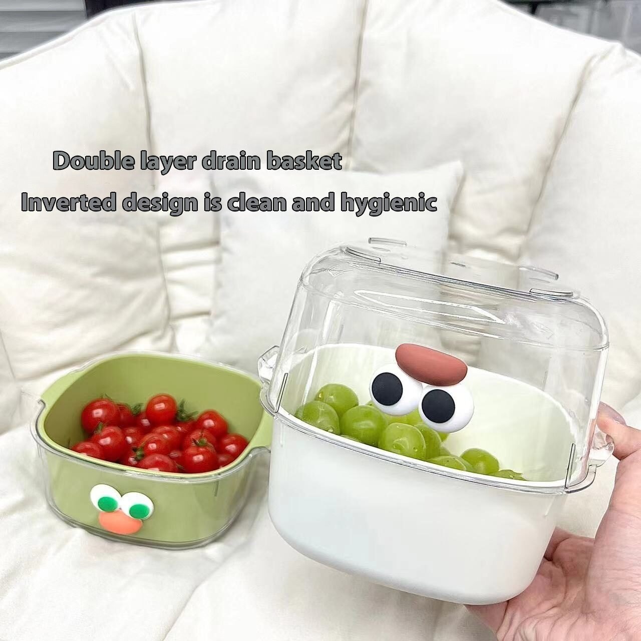 Thickened Double-layer Drain Basket Household - Image 2