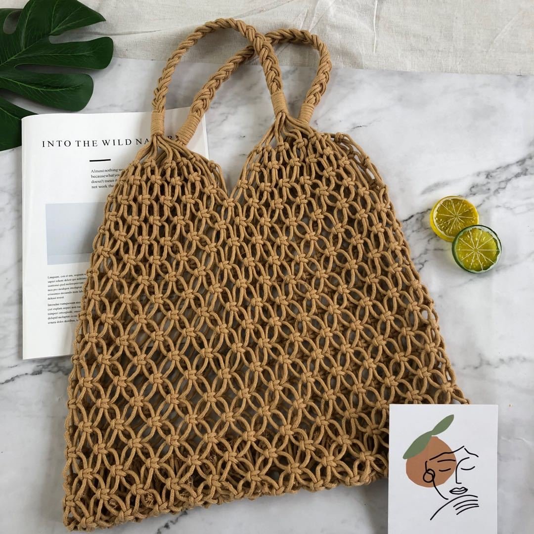 Mesh hollow unlined straw bag casual woven bag - Image 13