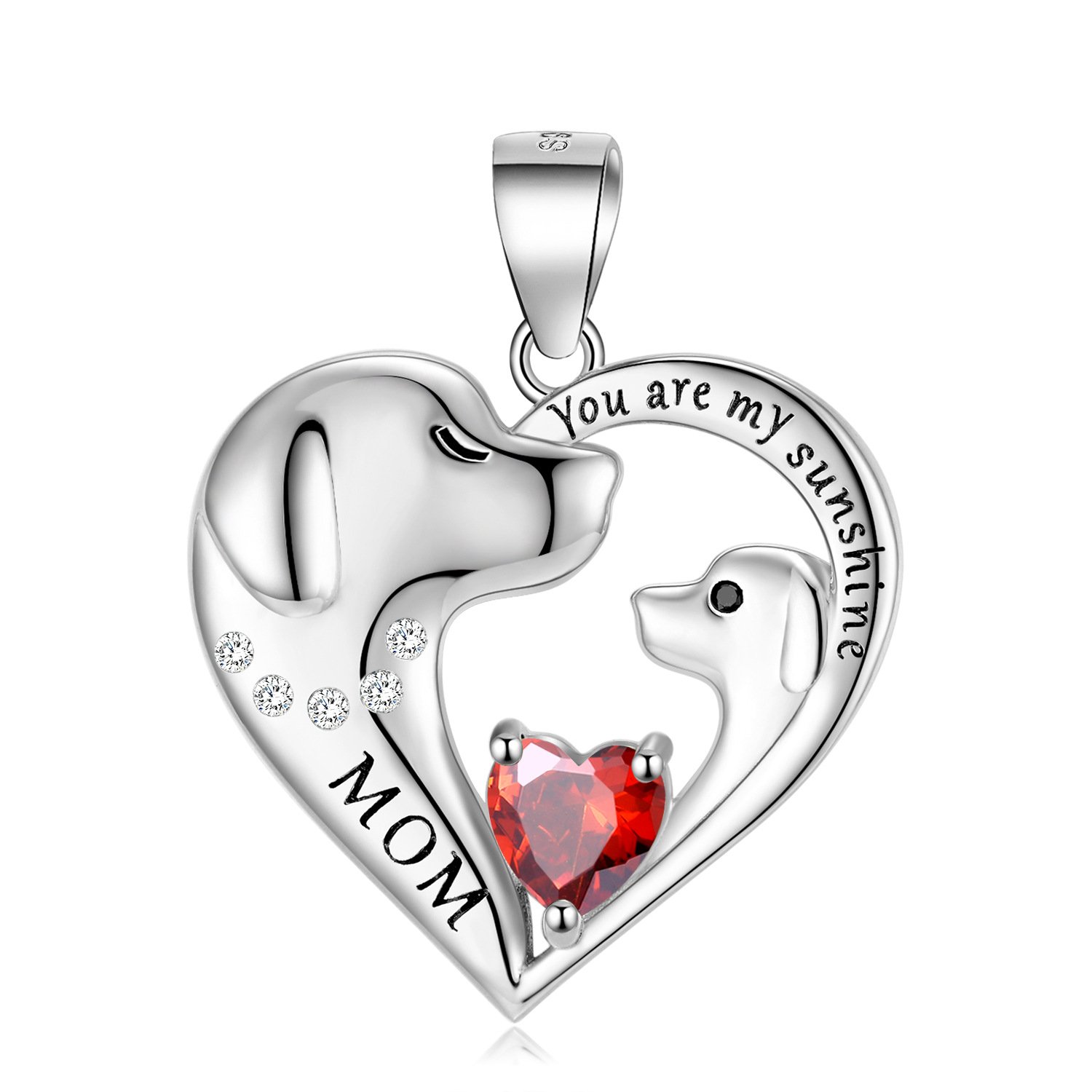 S925 Sterling Silver Cute Dog Necklace Mother's Day Series Sweater Chain - Image 6