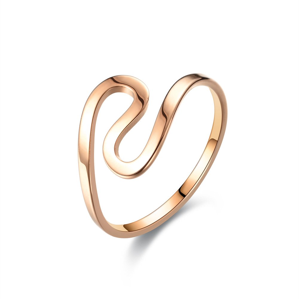 S Shaped, Soft And Elegant Stainless Steel Ring - Image 4