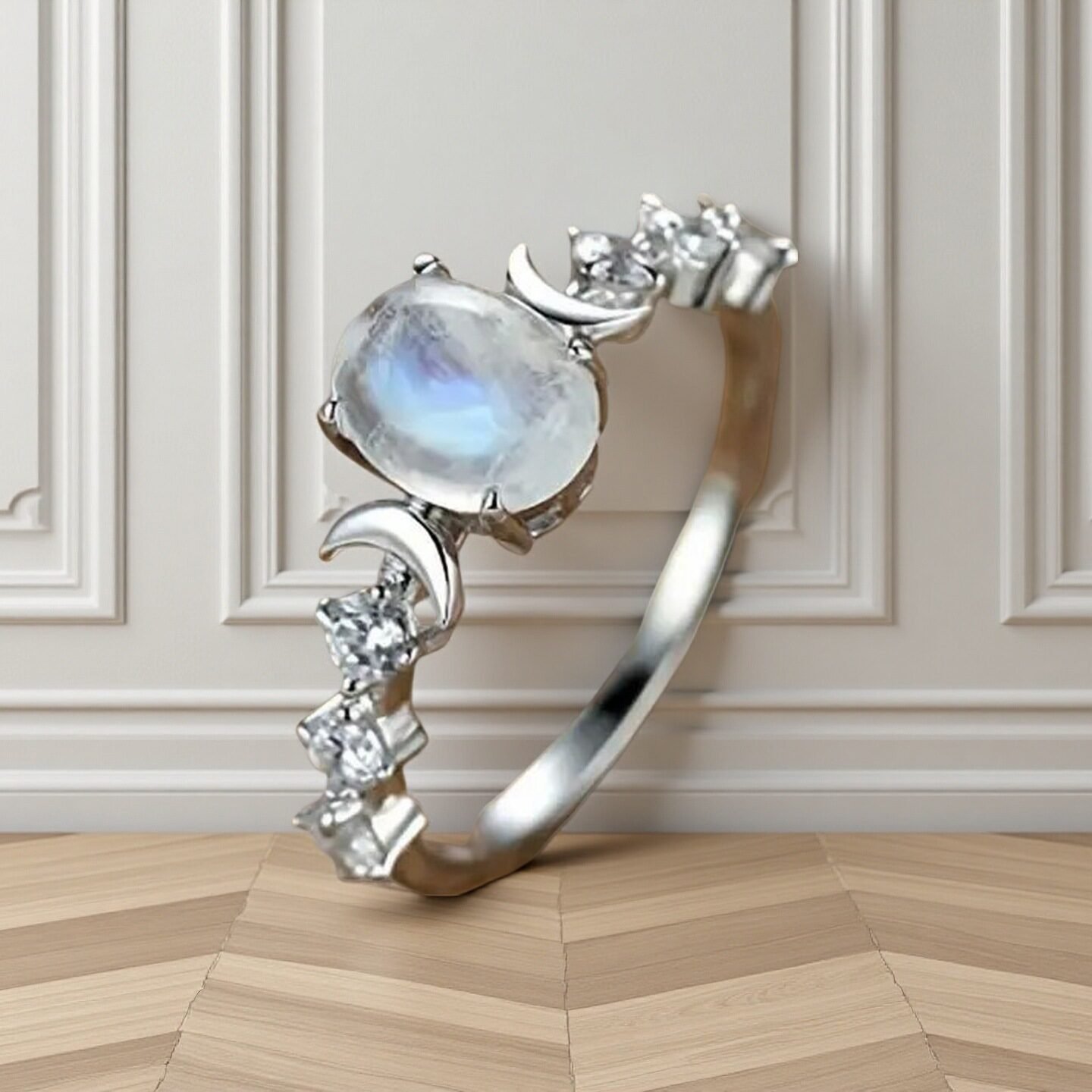 Hot-selling Moon Ring Featuring A Sun-and-moon Co-glow Design