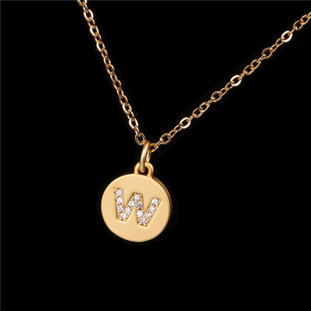 26 English Letter Pendant With Diamond Frosted Matte - Image 25