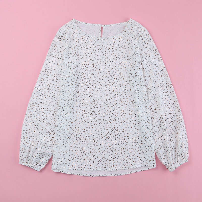 Outer Wear Underwear Round Neck Pullover Women's Elegant All-match Loose Chiffon Shirt Women - Image 3