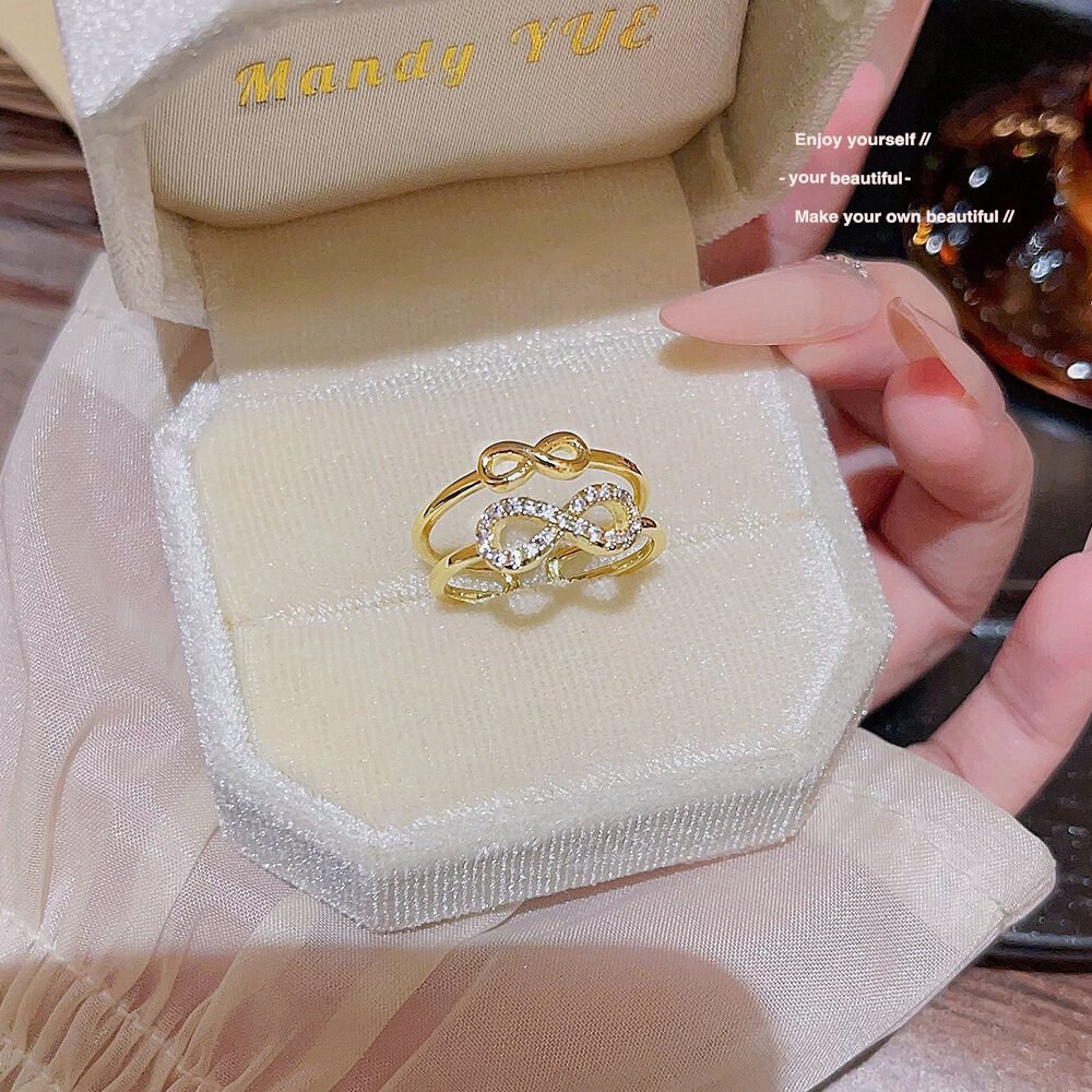 Dainty Zircon Open Ring, Niche High-Grade Design, Adjustable Daily Accessory - Image 3