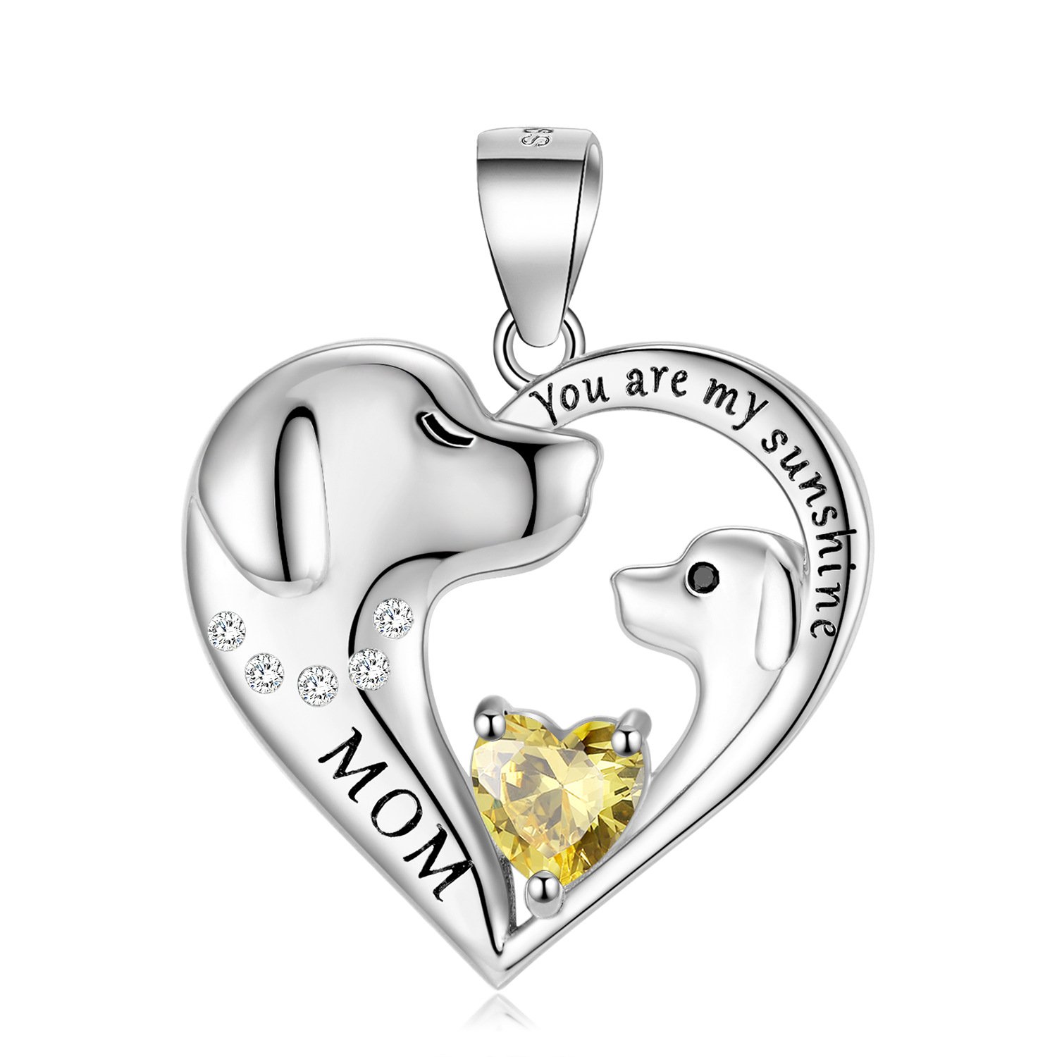 S925 Sterling Silver Cute Dog Necklace Mother's Day Series Sweater Chain - Image 16