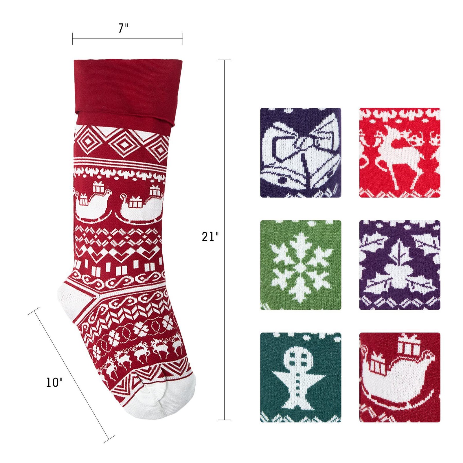 Christmas Socks, Candy, Knitted Bags, Wool - Image 2