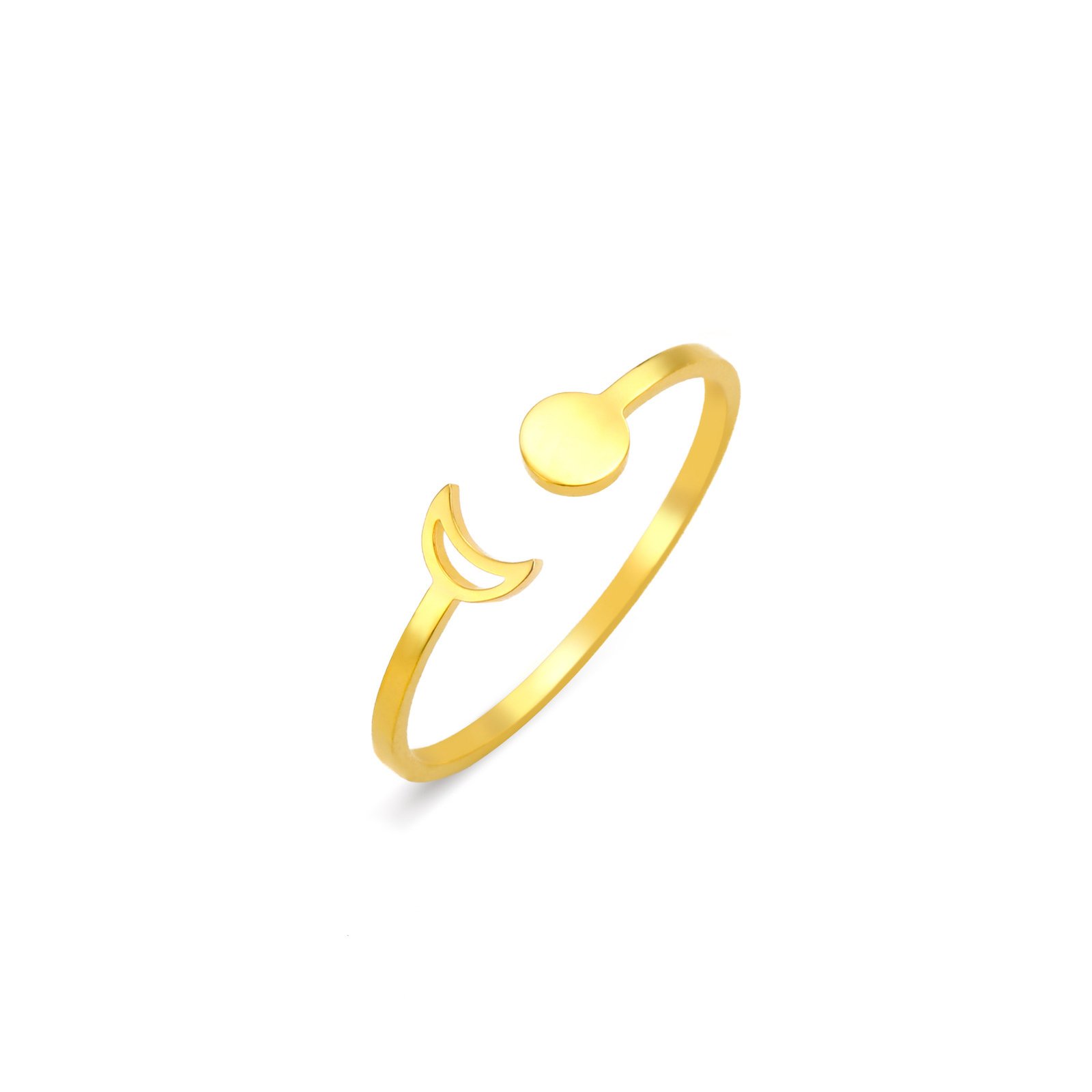 Star And Moon Ring Stainless Steel Adjustable - Image 10