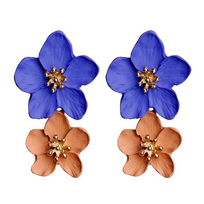 Double flower earrings - Image 7