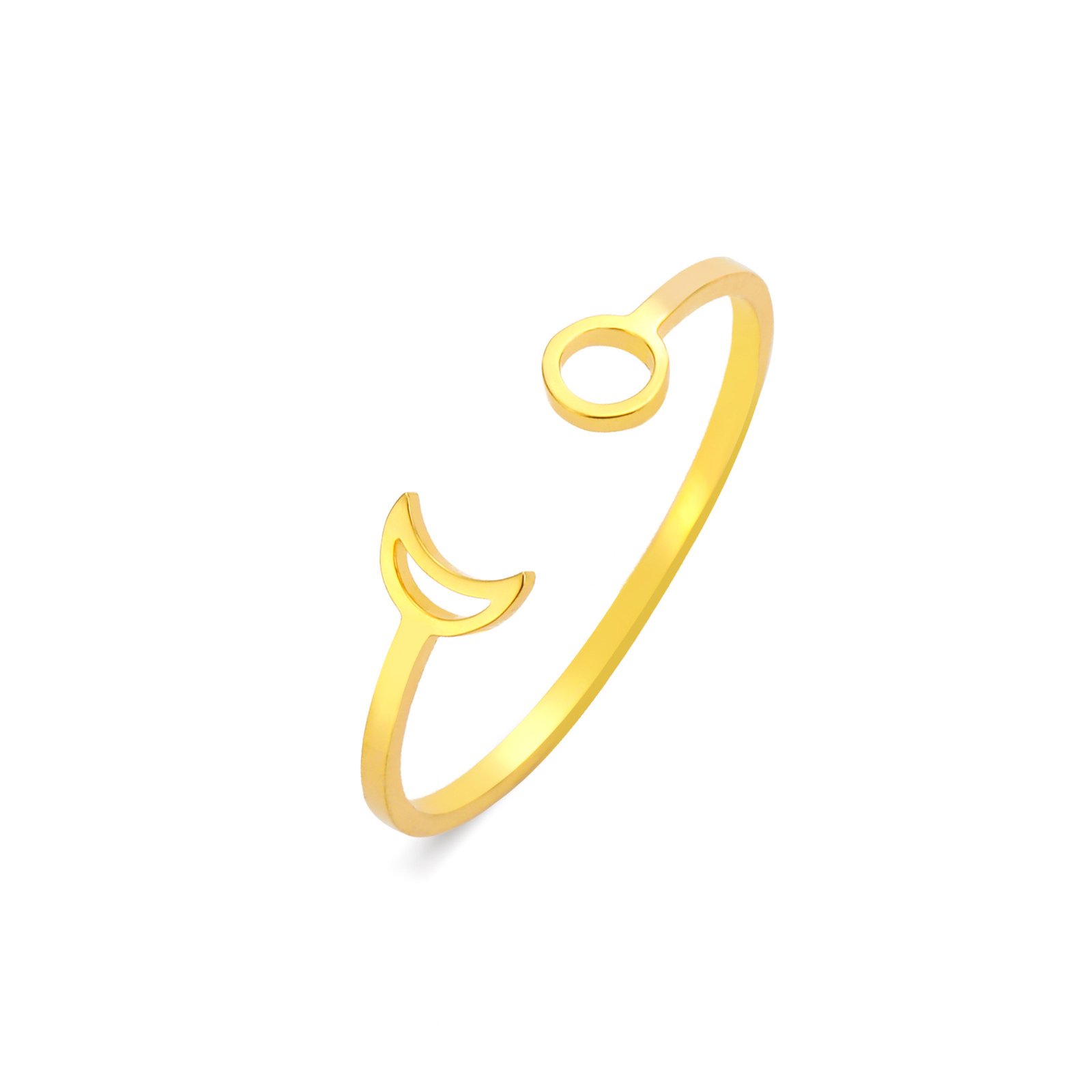 Star And Moon Ring Stainless Steel Adjustable - Image 12