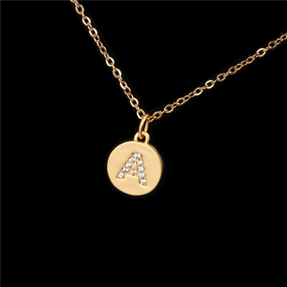 26 English Letter Pendant With Diamond Frosted Matte - Image 3