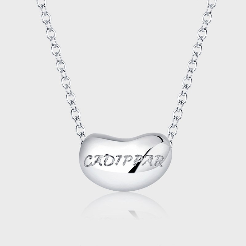925 Silver Necklace Women's Sterling Silver Acacia Red Bean Pendant Light And Luxury Design - Image 2