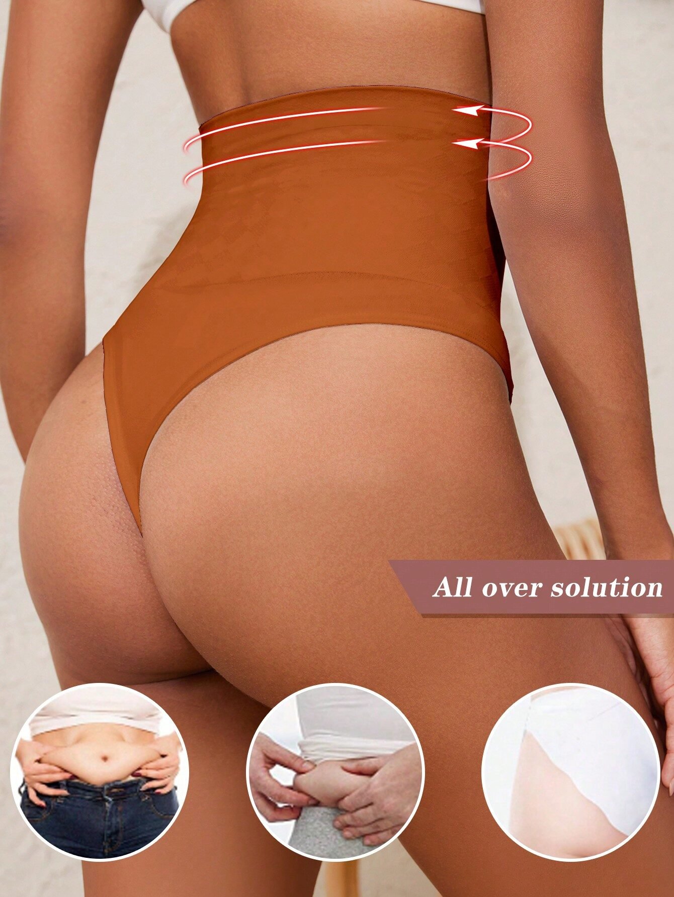 High-Waisted Shapewear Thong Tummy Control Butt Lifter Full Body Slimming Seamless Body Shaper - Image 25
