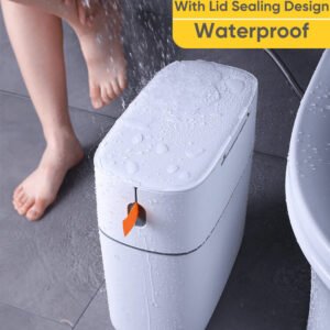 Narrow Bucket With Lid Automatic Packing Garbage Bag