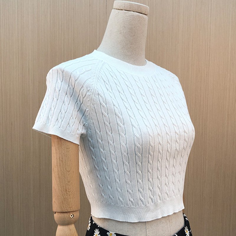 Pure Color Simple Twist Star Same Style Blouse - Image 4