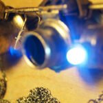 Bronze Retro Microscope Glasses With Light