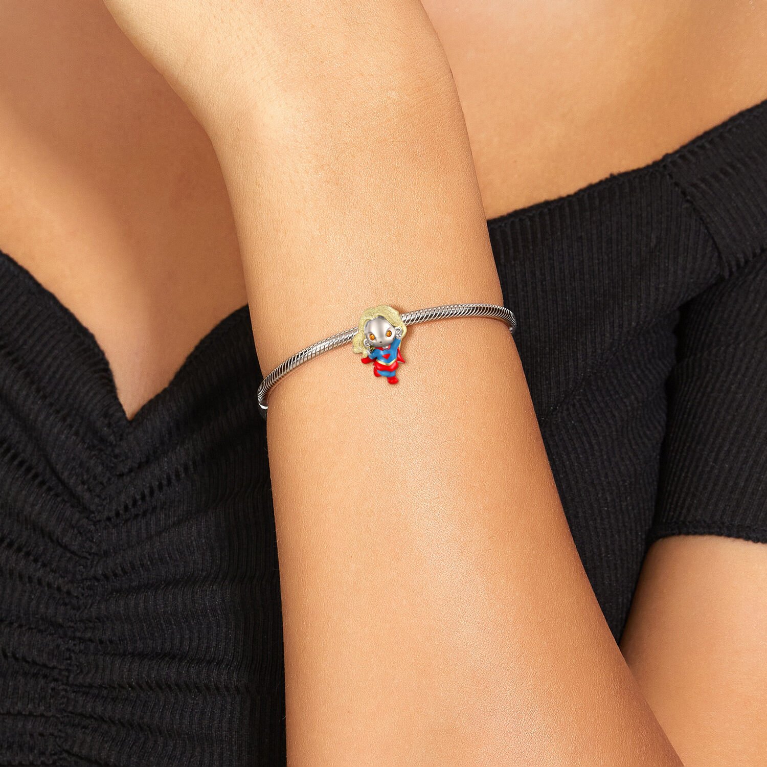 Creative Blond Warrior Beaded Character Series Bracelet Diy Accessories - Image 2