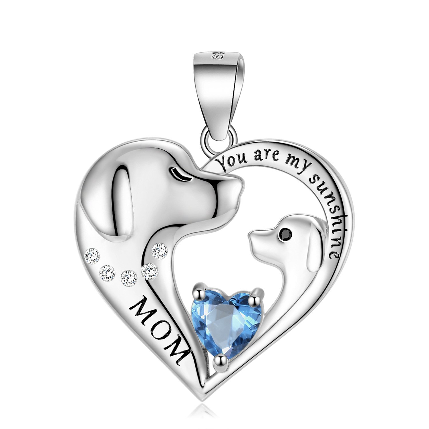 S925 Sterling Silver Cute Dog Necklace Mother's Day Series Sweater Chain - Image 8