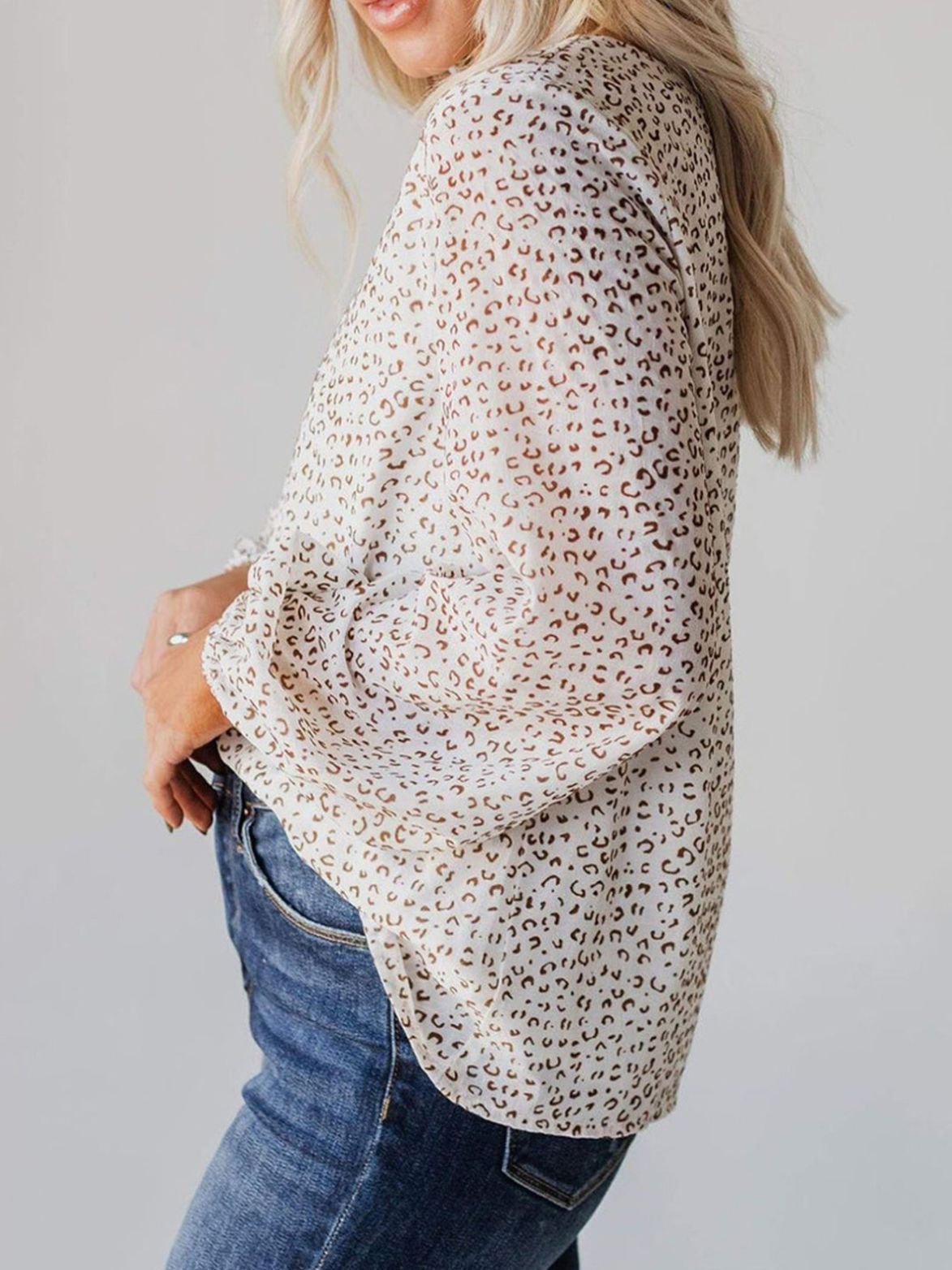 Outer Wear Underwear Round Neck Pullover Women's Elegant All-match Loose Chiffon Shirt Women - Image 5